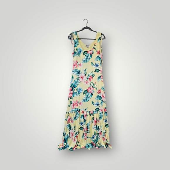 TOMMY Bahama Dress Womens XS Floristic Approach Midi Sleeveless - Picture 3 of 10